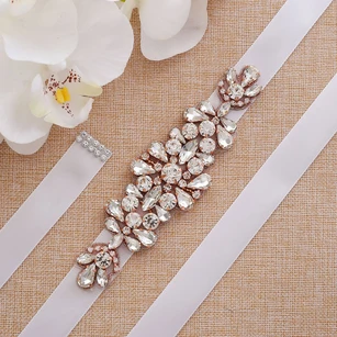 Bridal Rhinestone Appliqued Belt