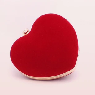 Heart-shaped Flannel Clutch