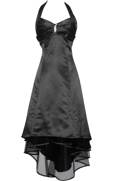 Ruched Bust Beading Dress With Tulle Skirt