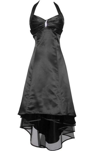 Ruched Bust Beading Dress With Tulle Skirt