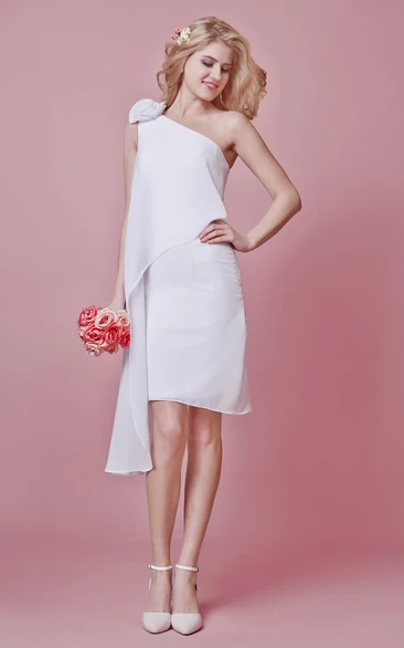 Fabulous One-shoulder Dress With 3D Flower