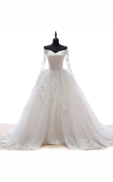 Sweetheart Appliques Tulle Lace Organza Dress