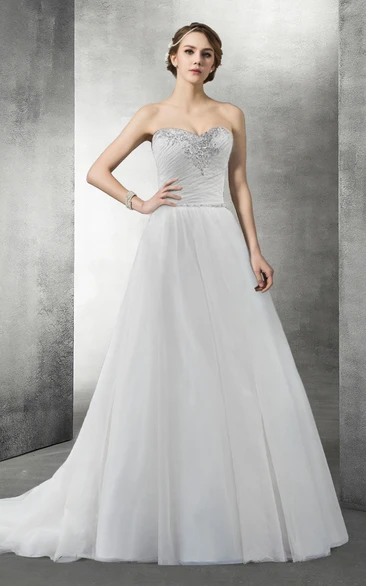 Sweetheart A-Line Organza Wedding Dress