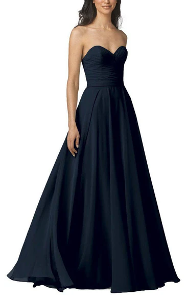 Sweetheart A-line Chiffon Bridesmaid Dress with Ruching