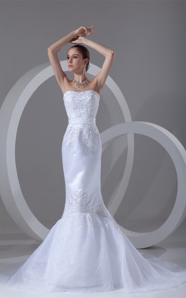 Magnificent Satin Organza Sleeveless Soft Sweetheart Wedding Dresses