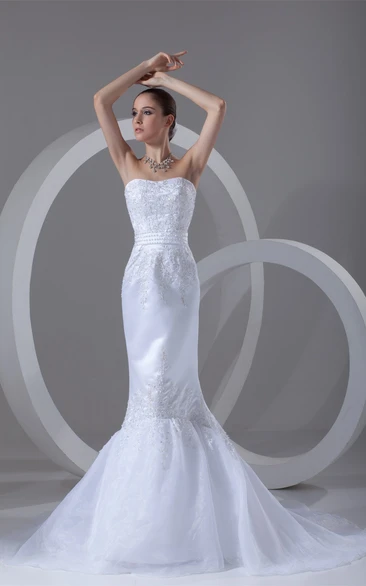 Magnificent Satin Organza Sleeveless Soft Sweetheart Wedding Dresses