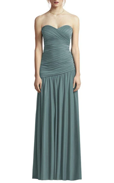 Ruched Sweetheart Chiffon Bridesmaid Dress