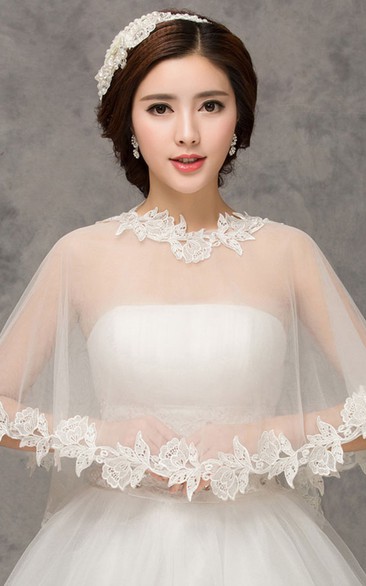 New Lace White Word Shoulder Cape Shawl