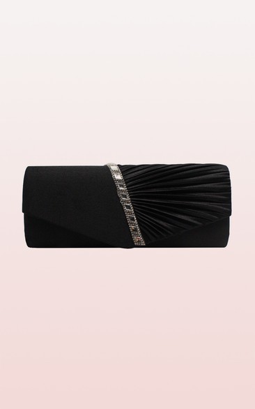 Rhinestone Satin Clutch