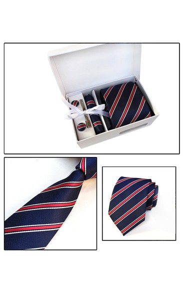 Satin Wide Tie and Pocket Square Combo Plus Cufflinks and Tie Clip Set-11 Color Options