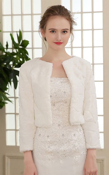 Simple Long Sleeve Jacket For Wedding Dresses