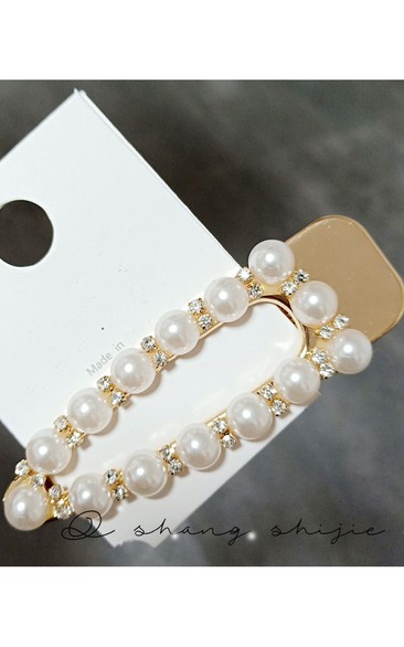Korean Simple Head Clip In Black Gold Silver