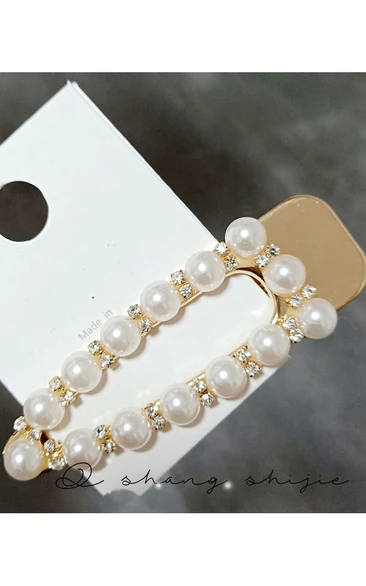 Korean Simple Head Clip In Black Gold Silver