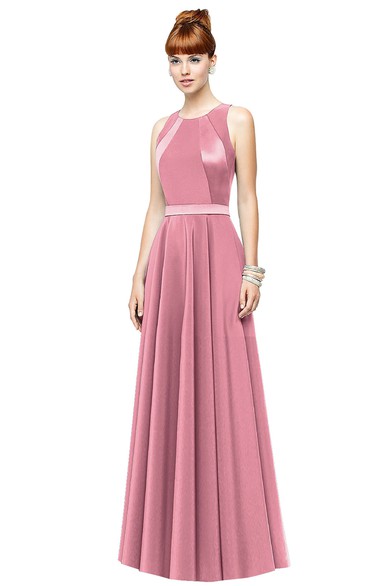 Sleeveless Wonderful A-Line Gown With Pleats