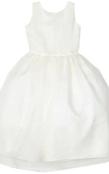 Simple Sleeveless A-line Dress With Beadings and Pleats