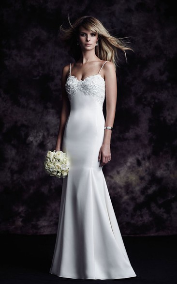 Sleeveless Backless Sweetheart Dress With Appliques