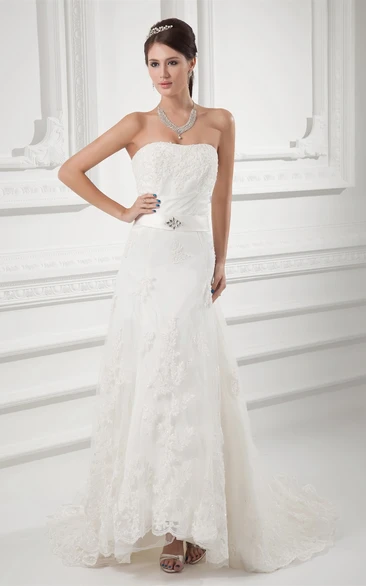 Glam Sheath Satin Sleeveless Wedding Dresses