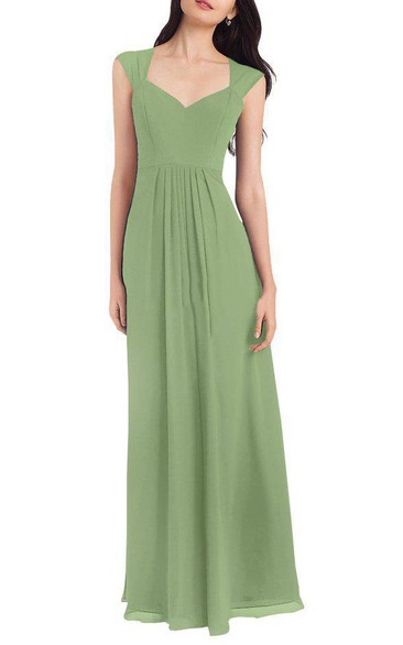 Anne Queen Chiffon Floor-length Bridesmaid Dress