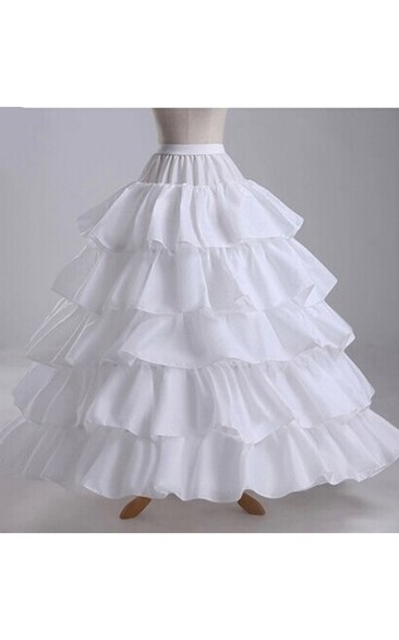 Ruffled 8 Layers Satin Long Length Wedding Dress Petticoat