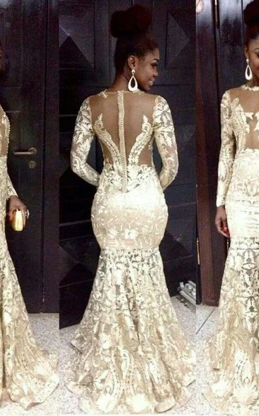 Long Sleeve Mermaid Evening Dress Hot Sale