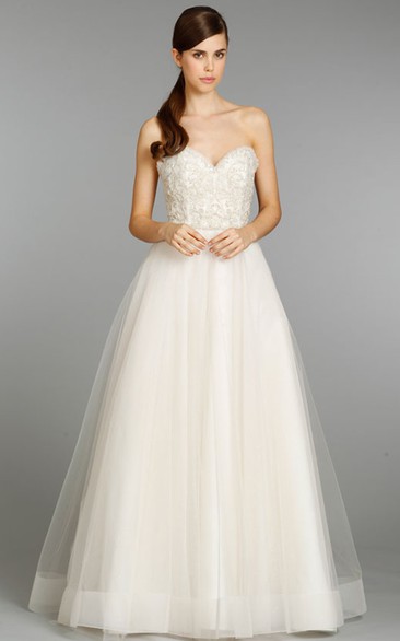 Angelic Beaded Embroidered Bodice Tulle Ball Gown