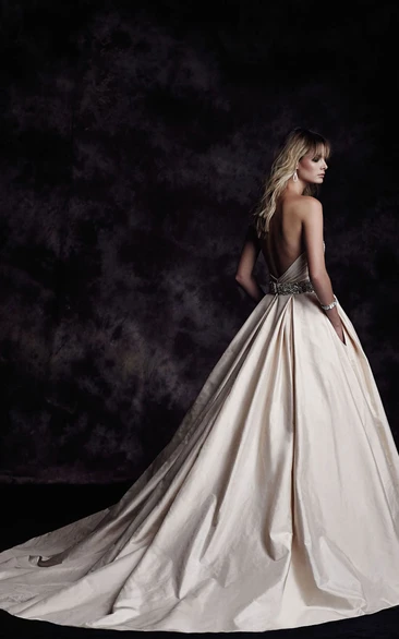 Charming Ball Gown With Pokets And Crisscross Ruching
