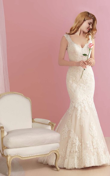 Mermaid Backless Lace Wedding Gown