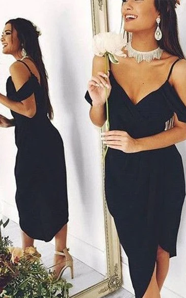 Taffeta Asymmetrical Bodycon Sleeveless Modern Homecoming Dress