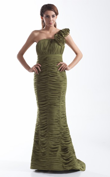 Beautiful Trumpet Chiffon Satin Special Occasion Dresses