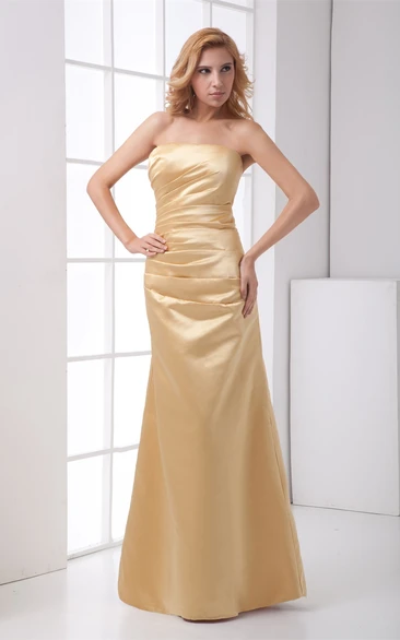 Romantic Maxi Sleeveless Strapless a Line Mother of the Bride Dresses