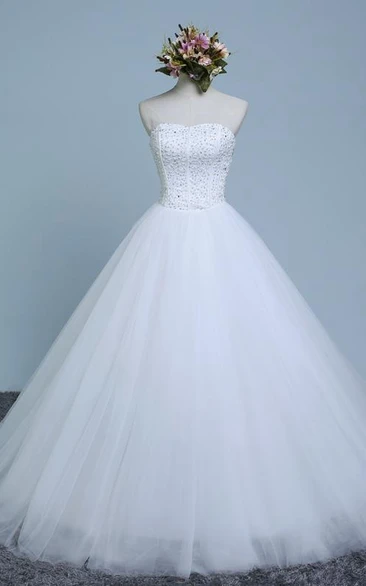 Ball Gown Sweetheart Sleeveless Corset Back Tulle Lace Organza Dress