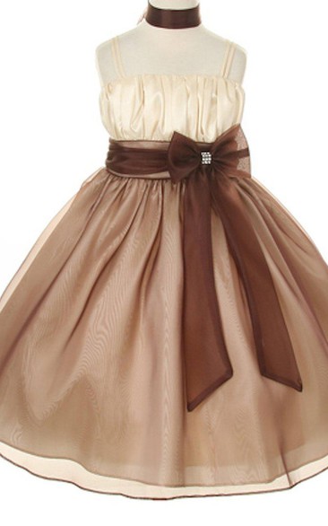 Sleeveless A-line Pleated Dress With Spagetti Straps