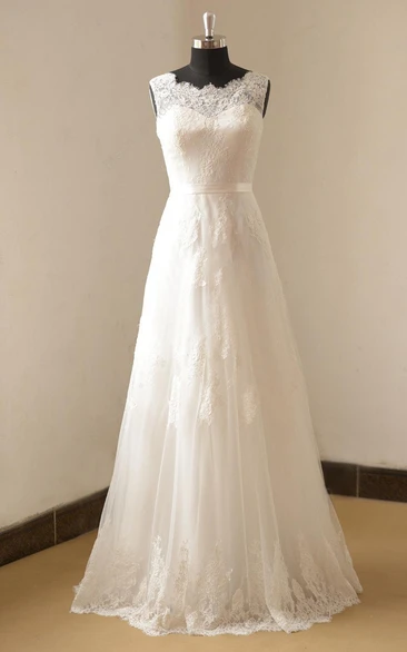 Ivory A Line Lace Wedding Weddig Dress