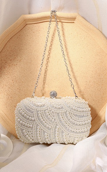 Curved Pearl Clutch