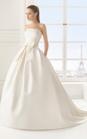 Satin Long Gown With Bow Sash Giveaway Overall