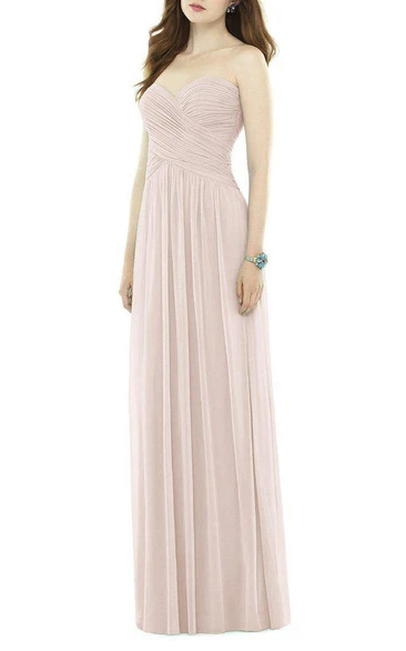 Criss-cross Ruched Chiffon Bridesmaid Dress