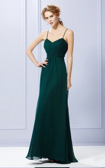 Graceful Long Dress With Spaghetti Straps