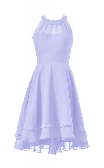 Exquisite Jewel Chiffon Short Dress With Tieres