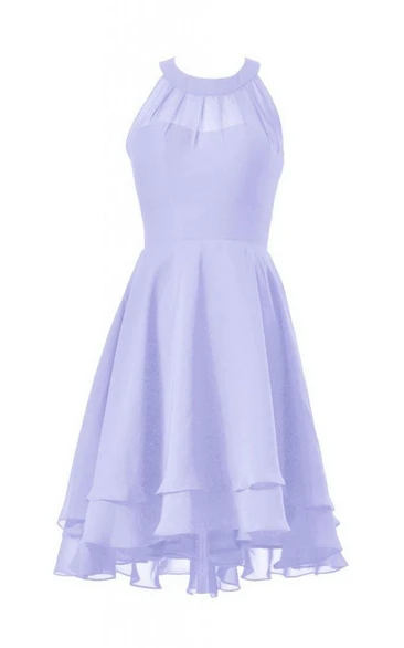 Exquisite Jewel Chiffon Short Dress With Tieres