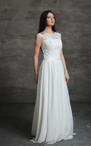 Sleeveless Strapless Chiffon Long Dress With Pleats and Satin Belt