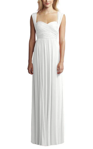 Anne Queen Ruched Floor-length Bridesmaid Dress