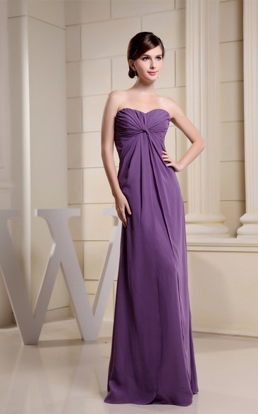 Ruched Sweetheart A-Line Maxi Dress With Detachable Scalloped Jacket