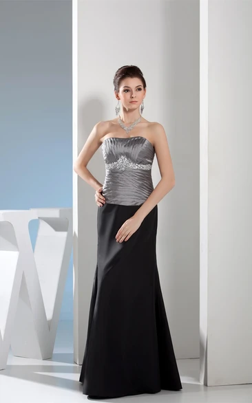 Sleeveless Maxi Ruched Gemmed Waist and Dress With Ruching