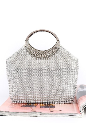 Crystal Clutch with Circle Handle