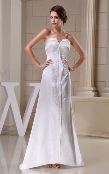 Sweetheart Maxi A-Line Dress With Draping