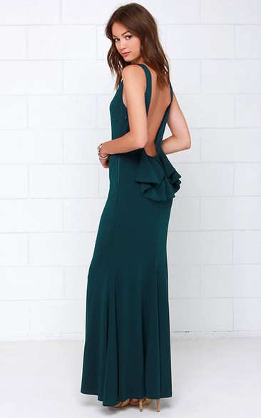 Sleeveless Classy Sheath With Open Back