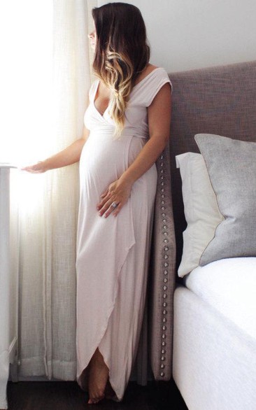 Maternity Nursing Wrap Postpartum Dress