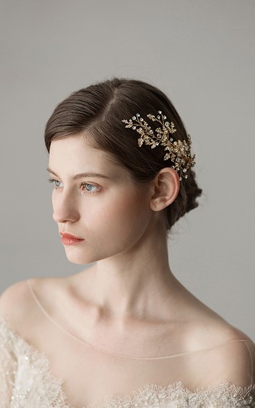 Flower Style Alloy Shining Bridal Headpiece