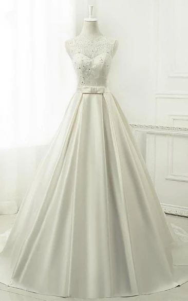 A-Line Ball Gown Tea-Length V-Neck 3-4 Sleeve Long Sleeve Beading Jacket Chiffon Tulle Lace Sequins Organza Satin Dress